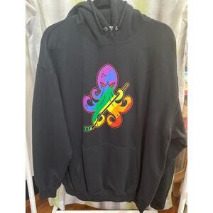 Unisex Seattle Kraken Pride Hocktopus Black Pullover Hoodie Hockey XL